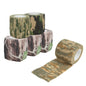 LOOGU Camo Tape Wrap for Gear - Self-Adhesive Non-Woven Fabric Stealth Tape with Stretch Bandage - Camo Wrap is Perfect for Camouflage Needs- 4 Rolls, 2/3in x 14.76ft