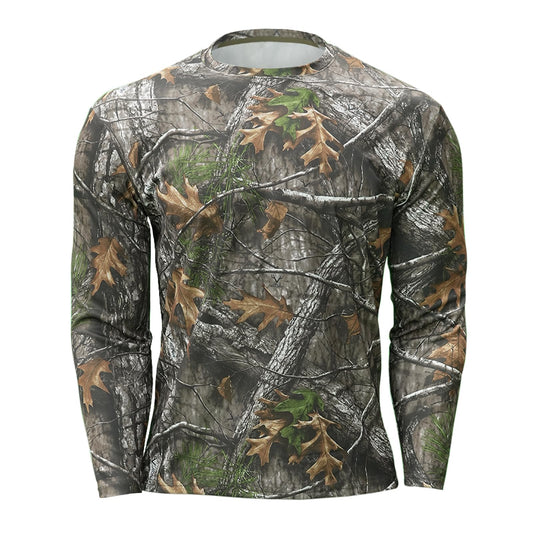 LOOGU Workout Shirts Long Sleeved T-shirt Super Tree Camo T20-1