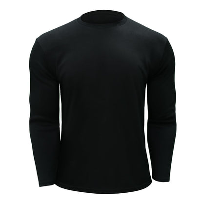 LOOGU Workout Shirts Long Sleeved T-shirt Black T20-1