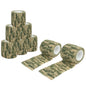 LOOGU Camo Tape Wrap for Gear - Self-Adhesive Non-Woven Fabric Stealth Tape with Stretch Bandage - Camo Wrap is Perfect for Camouflage Needs- 4 Rolls, 2/3in x 14.76ft