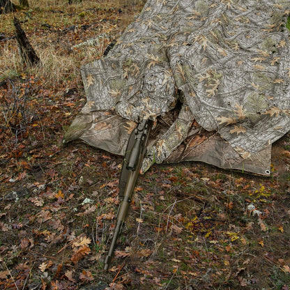 LOOGU Ensemble de masques de chasse avec casquette à feuilles camouflage, gants Ghillie, manches de bras de refroidissement, camouflage d'arbre de sauvagine, 6 pièces, accessoires de chasse au canard de dinde pour hommes et femmes 