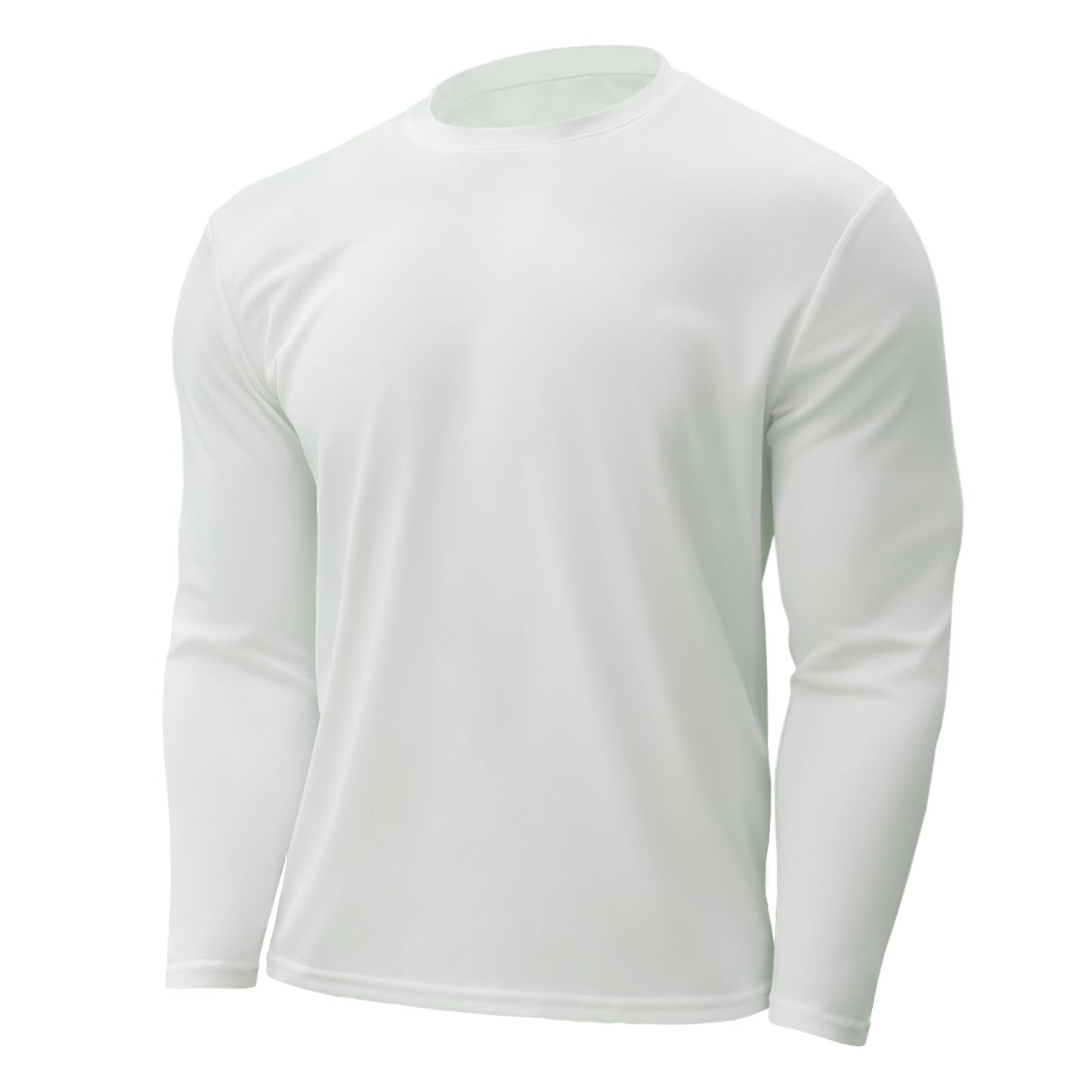 LOOGU Workout Shirts Long Sleeved T-shirt White T20-1