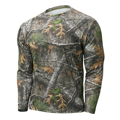 LOOGU Workout Shirts Long Sleeved T-shirt Super Tree Camo T20-1