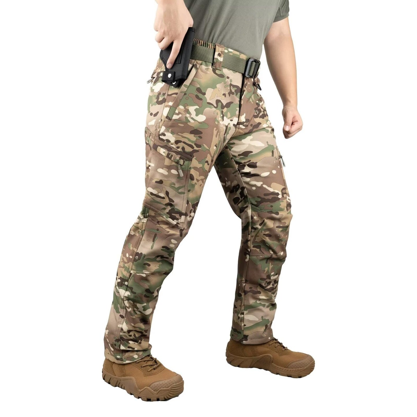 LOOGU Camo Hunting  Fleece Insulation Pants 5 pocket CP P10