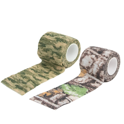 LOOGU Camo Tape Wrap for Gear - Self-Adhesive Non-Woven Fabric Stealth Tape with Stretch Bandage - Camo Wrap is Perfect for Camouflage Needs- 4 Rolls, 2/3in x 14.76ft