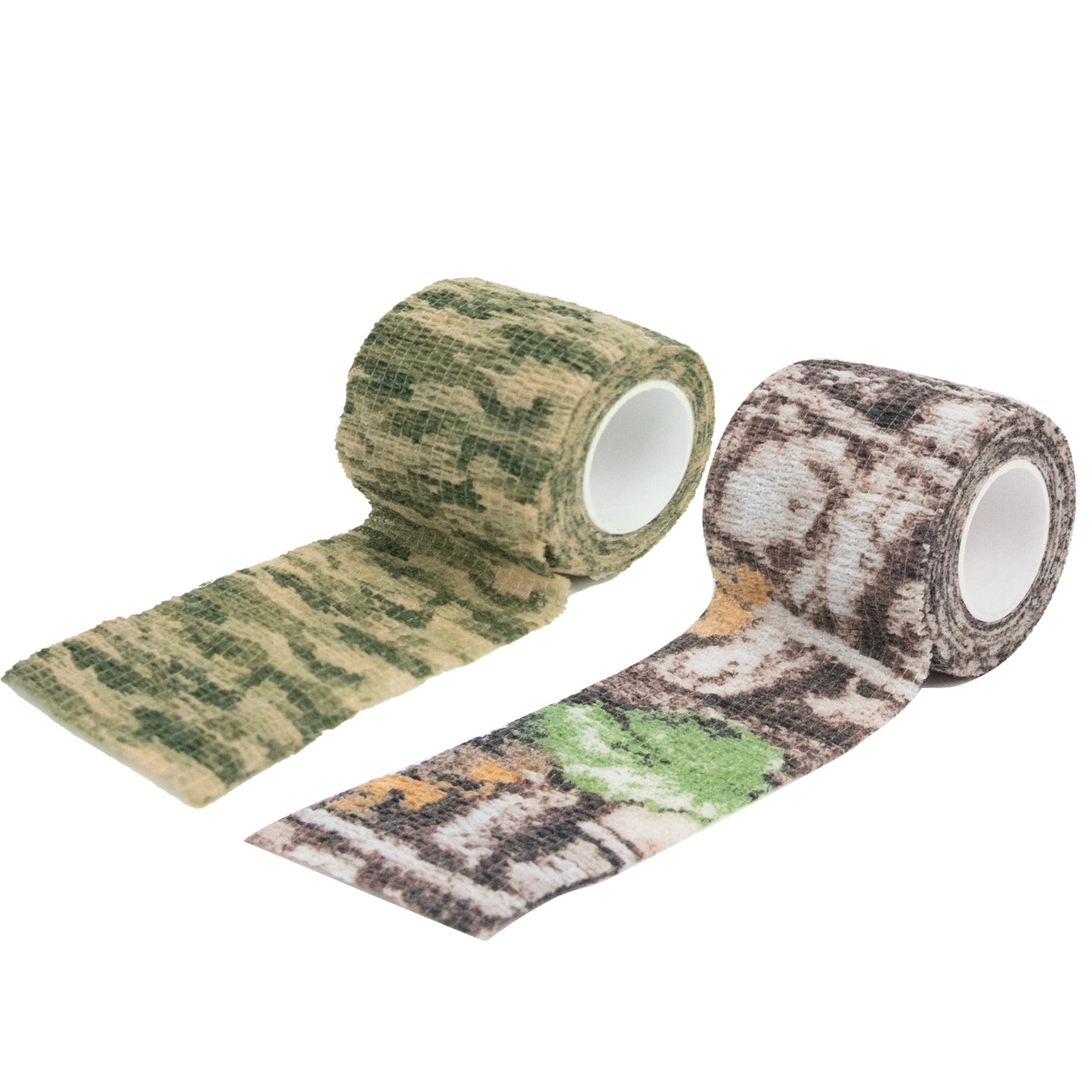 LOOGU Camo Tape Wrap for Gear - Self-Adhesive Non-Woven Fabric Stealth Tape with Stretch Bandage - Camo Wrap is Perfect for Camouflage Needs- 4 Rolls, 2/3in x 14.76ft