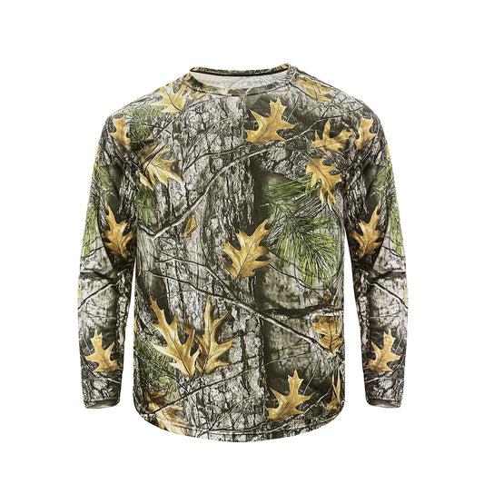 LOOGU Chemise de chasse camouflage légère à manches longues pour homme pour la pêche, la randonnée, le camping 