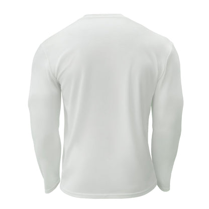 LOOGU Workout Shirts Long Sleeved T-shirt White T20-1