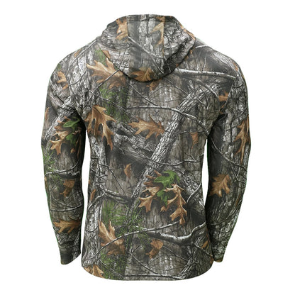 LOOGU Workout Shirts With Hood Long Sleeve Super Tree Camo T50-1