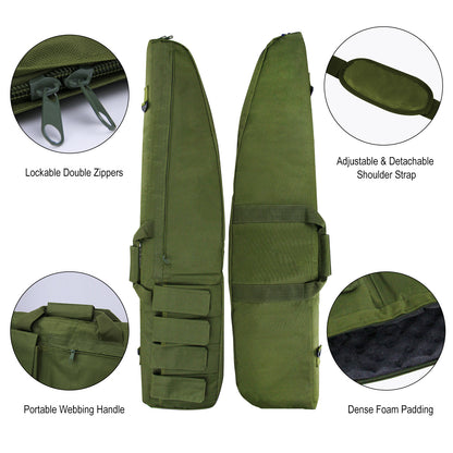 LOOGU Shotgun and Rifle Case Soft Gun Bag Large Capacity Gun Carry Bag, Hunting and Shooting Accessories with Multiple Magazine Holder Pouches