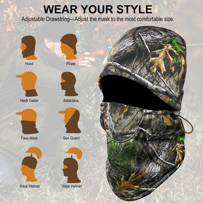 LOOGU Hunting Head Balaclava Unisex Super Tree Camo