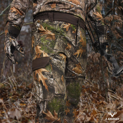 LOOGU Camo Hunting  Fleece Insulation Pants 6 pocket Super Tree P20