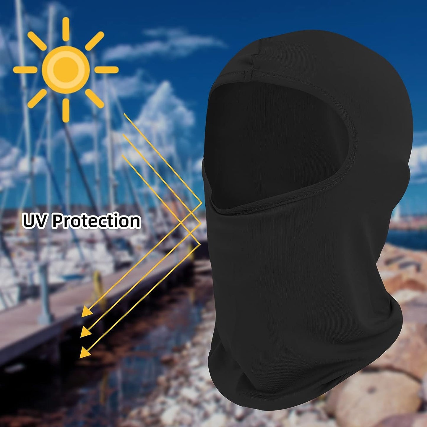 LOOGU – cagoule de Ski pour hommes, masque complet, Protection solaire UV, casque d'été rafraîchissant, guêtre de cou, capuche de cyclisme en plein air 