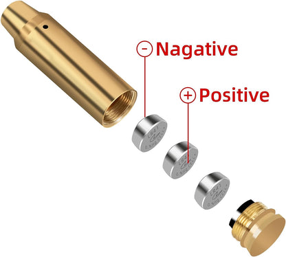 LOOGU Bore Sight 223 5.56mm/.243 .308/9mm Visée Laser Point Rouge Boresighter avec Piles 