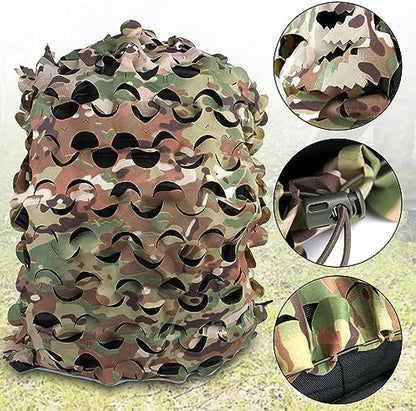 LOOGU Tactical Backpack Cover, Breathable Mesh Camo Camouflage Pack Cover Great for Tactical Military Gear Combat (Backpack Not Included)