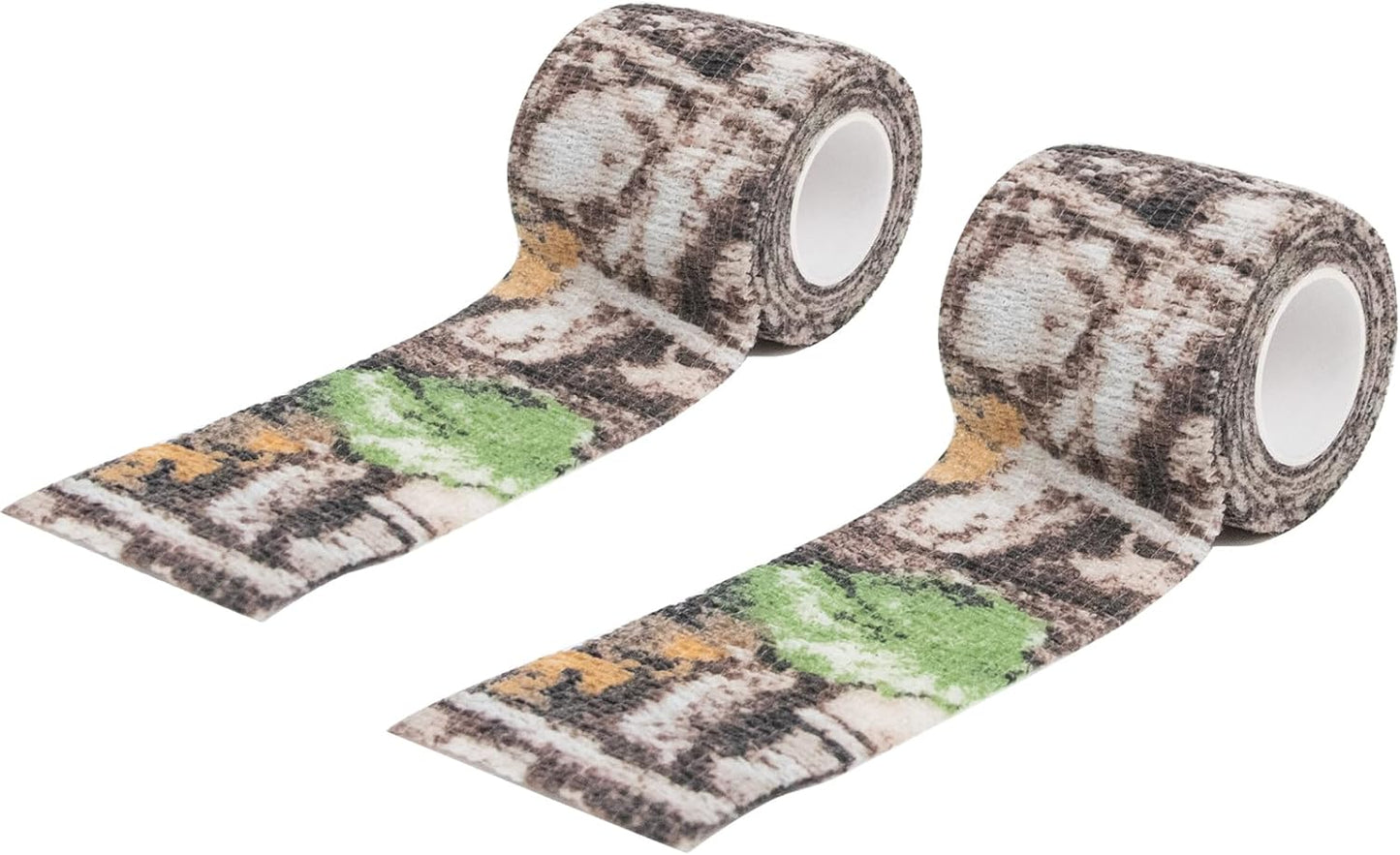 LOOGU Camo Tape Wrap for Gear - Self-Adhesive Non-Woven Fabric Stealth Tape with Stretch Bandage - Camo Wrap is Perfect for Camouflage Needs- 4 Rolls, 2/3in x 14.76ft