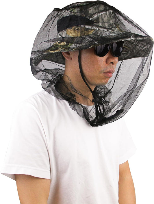 LOOGU Chapeau de Filet de tête Amovible pour Hommes et Femmes Chapeau Boonie Chapeau de Soleil Chapeau de Seau avec Moustiquaire 