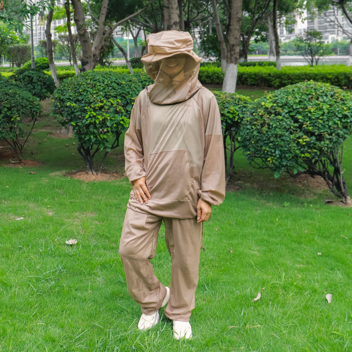 LOOGU Mosquito Suits, Net Bug Pants & Jacket Hood Sets - Ultra-fine Mesh - with Fishing, Hiking, Camping and Gardening