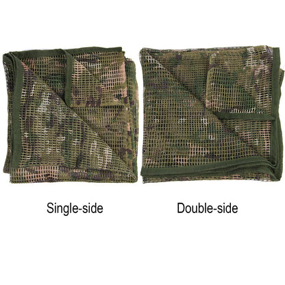 LOOGU Filet de Camouflage, Écharpe de Camouflage en Filet Tactique avec Impressions Double Face pour Wargame, Sports et Autres activités de Plein air