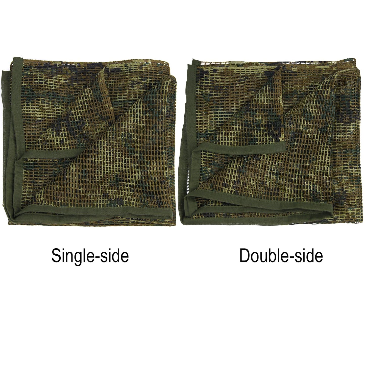 LOOGU Filet de Camouflage, Écharpe de Camouflage en Filet Tactique avec Impressions Double Face pour Wargame, Sports et Autres activités de Plein air