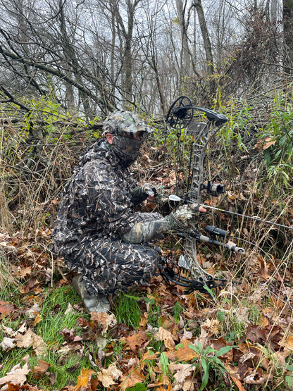 LOOGU Costume Ghillie de Chasse, Costume de Camouflage à Feuilles 3D Accessoires Militaires et de Tir Vêtements Tactiques pour Airsoft, Photographie de la Faune Halloween