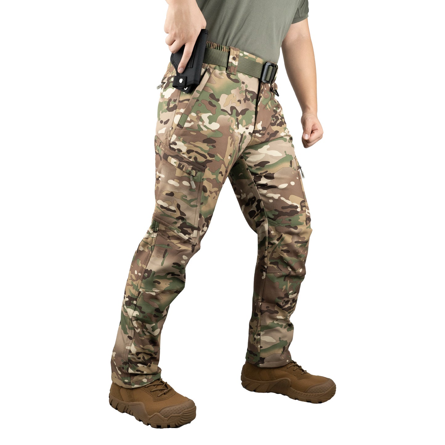 LOOGU Camo Hunting  Fleece Insulation Pants 5 pocket