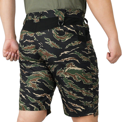 LOOGU Camo Hunting Cargo Shorts Tiger Camo