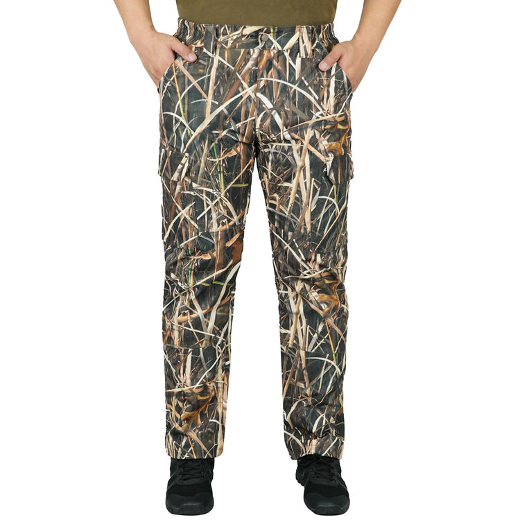 LOOGU Camo Hunting Pants 6 Pockets Grass Shadow