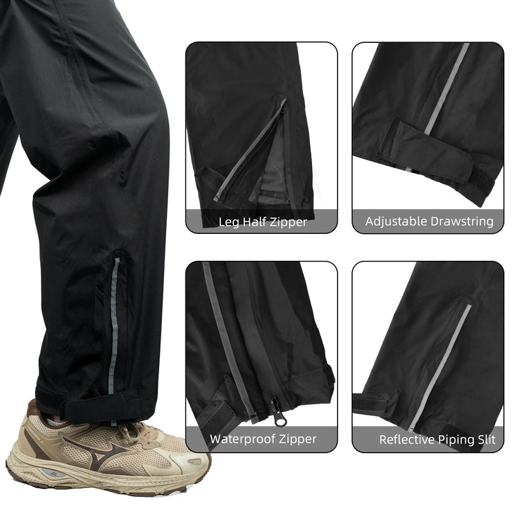 LOOGU Camo Rain Pants Black