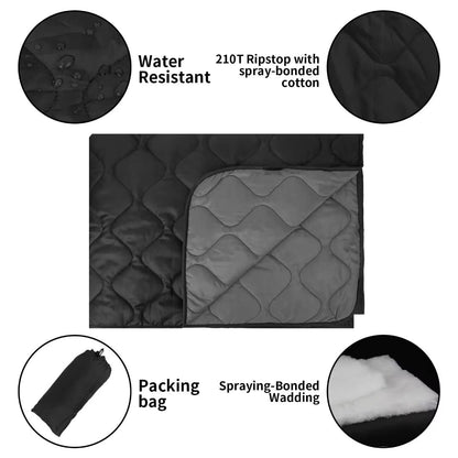 LOOGU Camping Blanket - Black+Grey