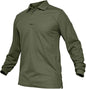 LOOGU Men's Polo Shirts Quick Dry Performance Long Sleeve Tactical Shirts