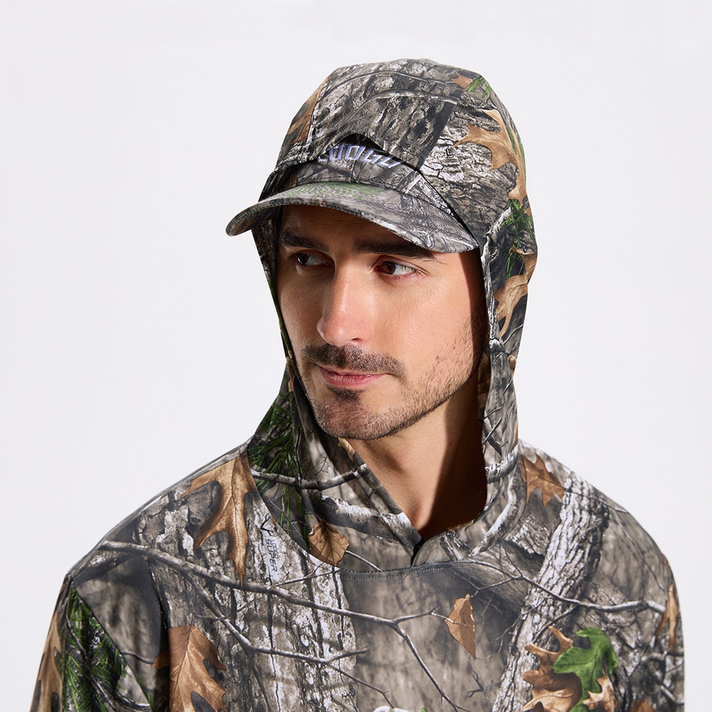 LOOGU Sweat à capuche de chasse camouflage pour homme, chemise de chasse à manches longues légère, pull à capuche performant pour la pêche et la randonnée 