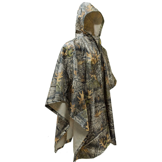 LOOGU Poncho de Pluie, Manteau de Pluie Camouflage imperméable, Feuille de Sol d'abri de Camouflage extérieur