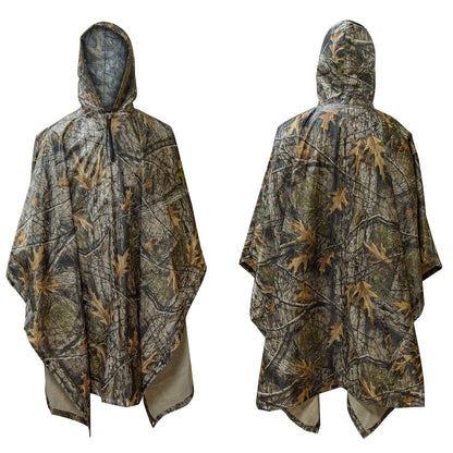 LOOGU Multi Functional Rain poncho PVC Coating Unisex Super Tree Camo