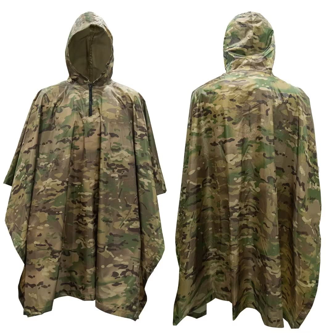 LOOGU Multi Functional Rain poncho PVC Coating Unisex Super Tree Camo