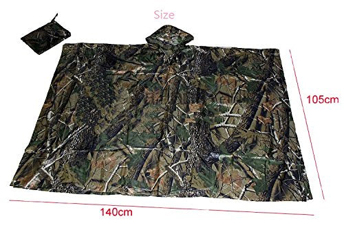 LOOGU Multi Functional Rain poncho PVC Coating Unisex Super Tree Camo