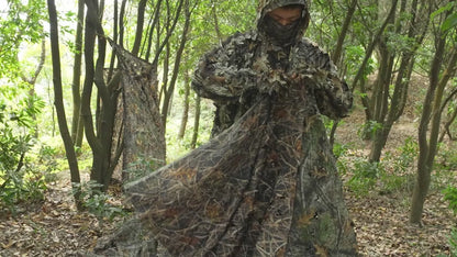 LOOGU Filet de camouflage en rouleau en vrac, stores en filet de camouflage pour la chasse, coupe de feuilles de chêne 