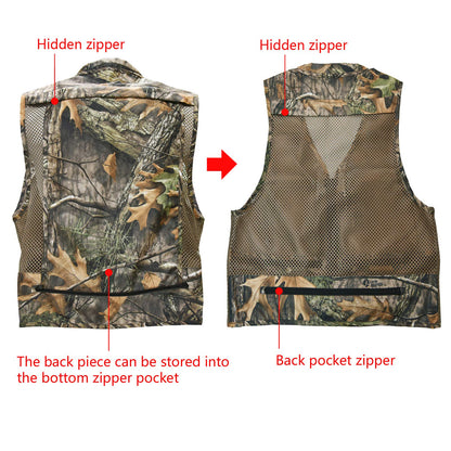 LOOGU Outdoor Fly Fishing Vest with Multi-Pockets