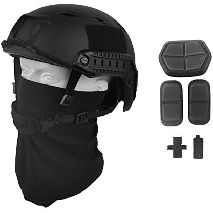 LOOGU Casque militaire Fast BJ Base Jump avec couvre-chef 12 en 1