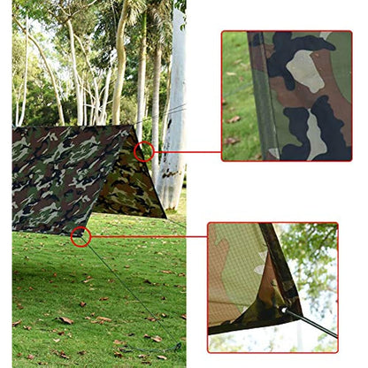 LOOGU UV Protection and Waterproof Camping Hammock Rain Fly 10 x 10 Feet Outdoor Adventure, Hiking