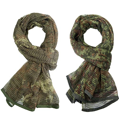 LOOGU Filet de Camouflage, écharpe de Camouflage en Filet Tactique pour Wargame, Sports et Autres activités de Plein air