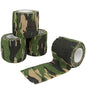 LOOGU Camo Tape Wrap for Gear - Self-Adhesive Non-Woven Fabric Stealth Tape with Stretch Bandage - Camo Wrap is Perfect for Camouflage Needs- 4 Rolls, 2/3in x 14.76ft