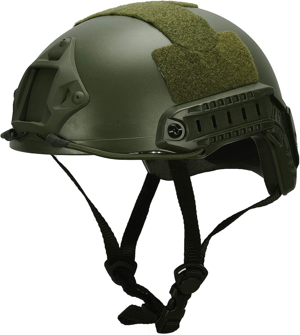 LOOGU Airsoft Helmet, Fast MH Type Bump Tactical Combat Protective Gear for Outdoor Activities with 12-in-1 Face Mask