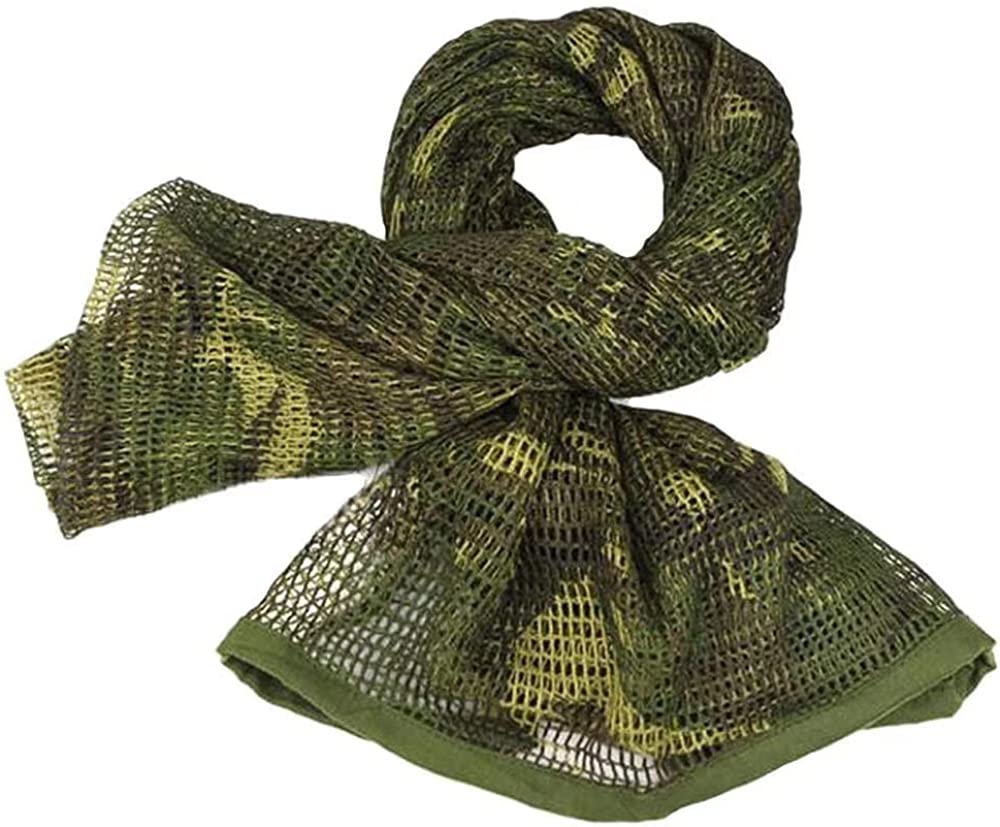 LOOGU Camouflage Netting, Tactical Mesh Net Camo Scarf for Wargame,Sports & Other Outdoor Activities