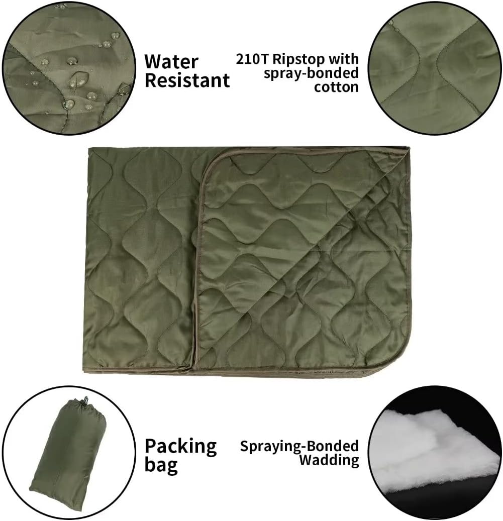 LOOGU Camo Woobie Blanket Waterproof Poncho Liner for Outdoor Camping, Hiking, Hunting, Survival, Backpacking, Picnicking