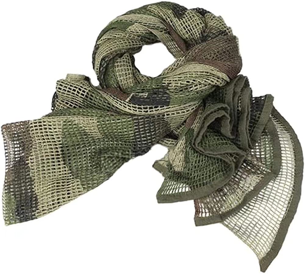 LOOGU Camouflage Netting, Tactical Mesh Net Camo Scarf for Wargame,Sports & Other Outdoor Activities