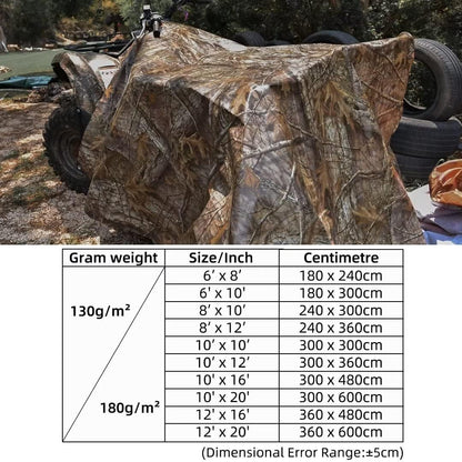 LOOGU Bâche imperméable robuste, couverture en poly multi-usage camouflage arbre bionique