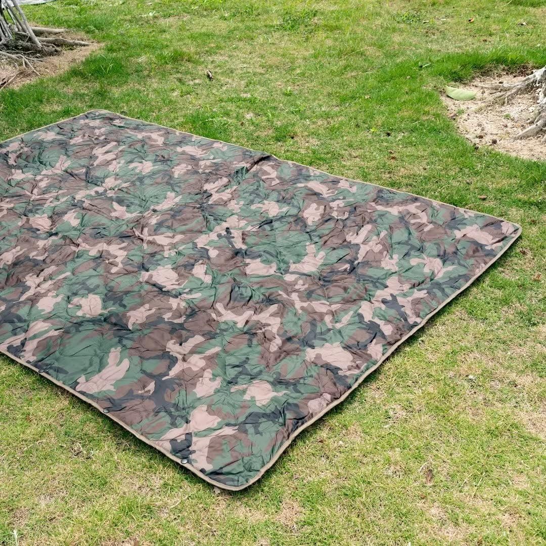 LOOGU Camo Woobie Blanket Waterproof Poncho Liner for Outdoor Camping, Hiking, Hunting, Survival, Backpacking, Picnicking