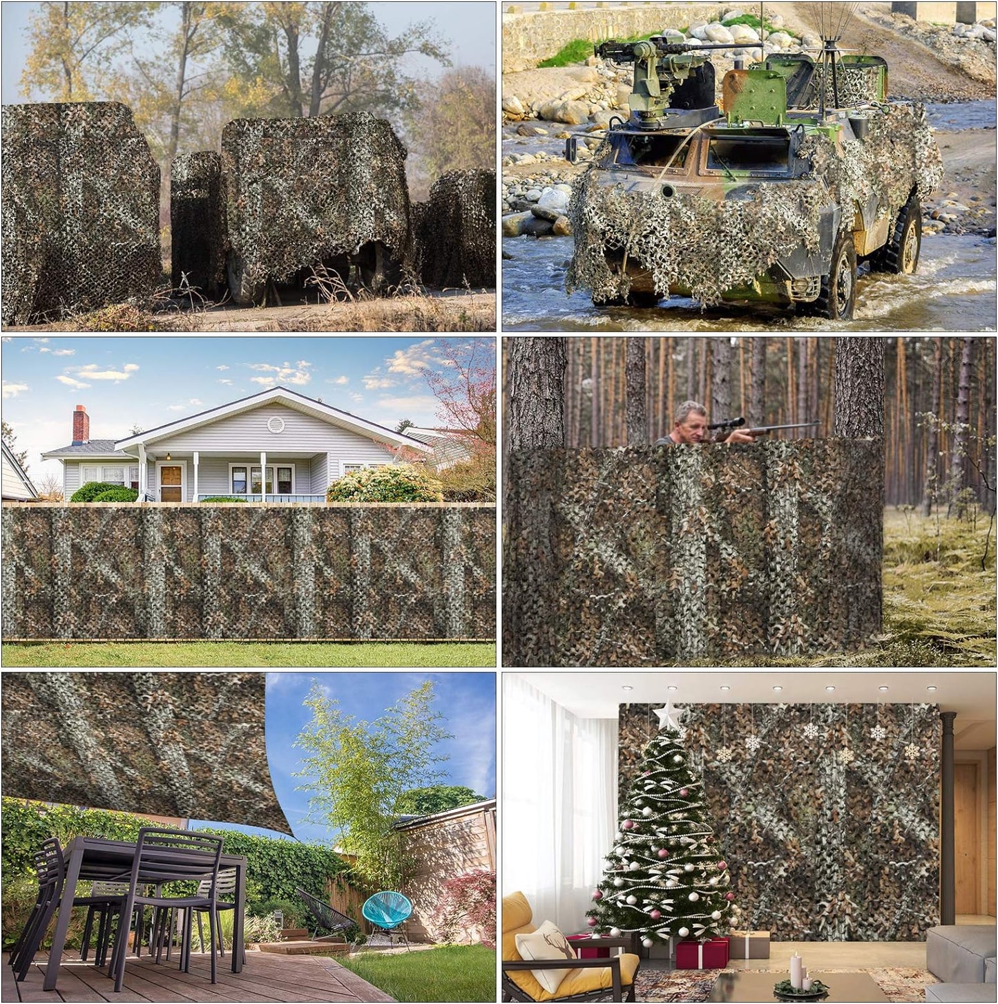 LOOGU Filet de camouflage personnalisé pour stores de chasse, décoration de pare-soleil