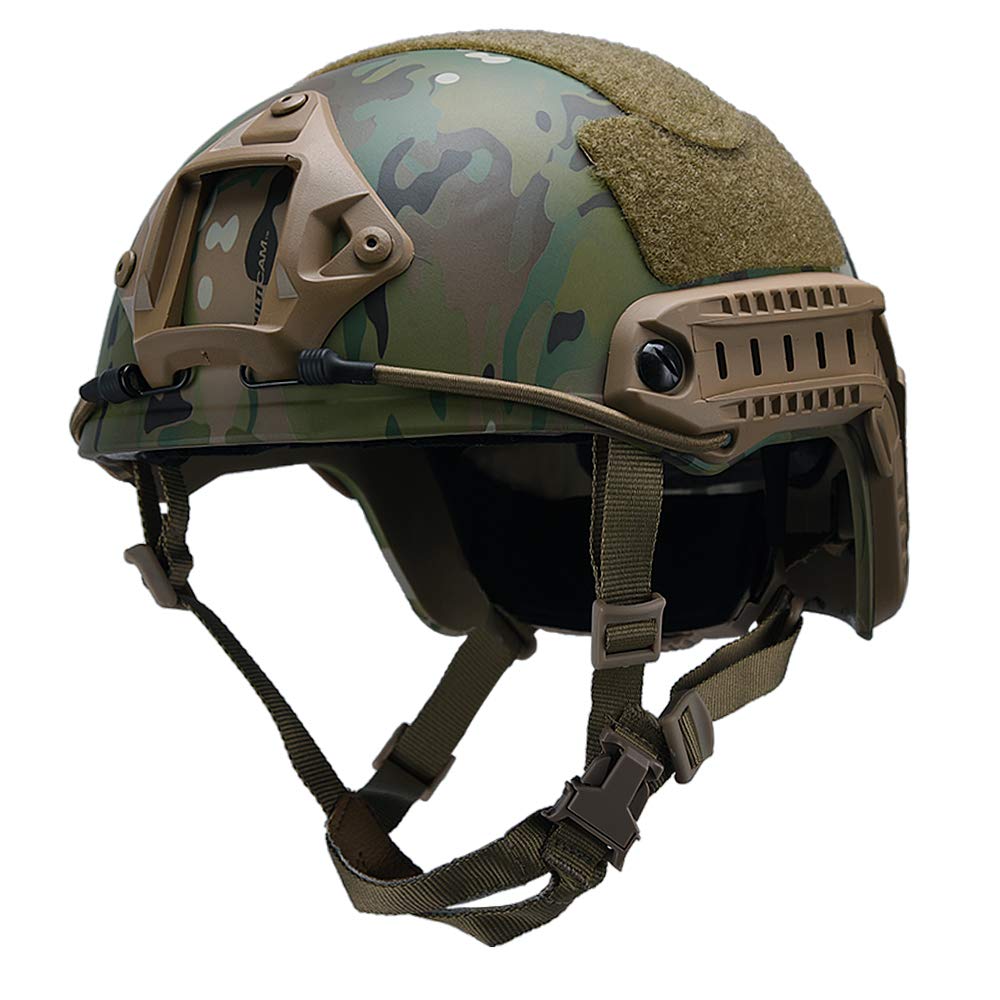 LOOGU Fast MH Base Jump Military Helmet with 12-in-1 Headwear